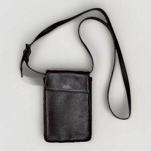 Vince Camuto Leather Corla Brown Phone Crossbody